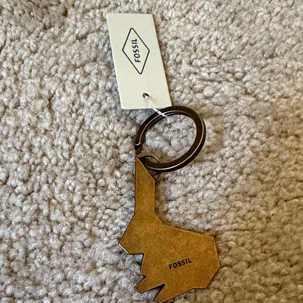 Fossil Maroon Rabbit Keychain - Picture 4 of 4